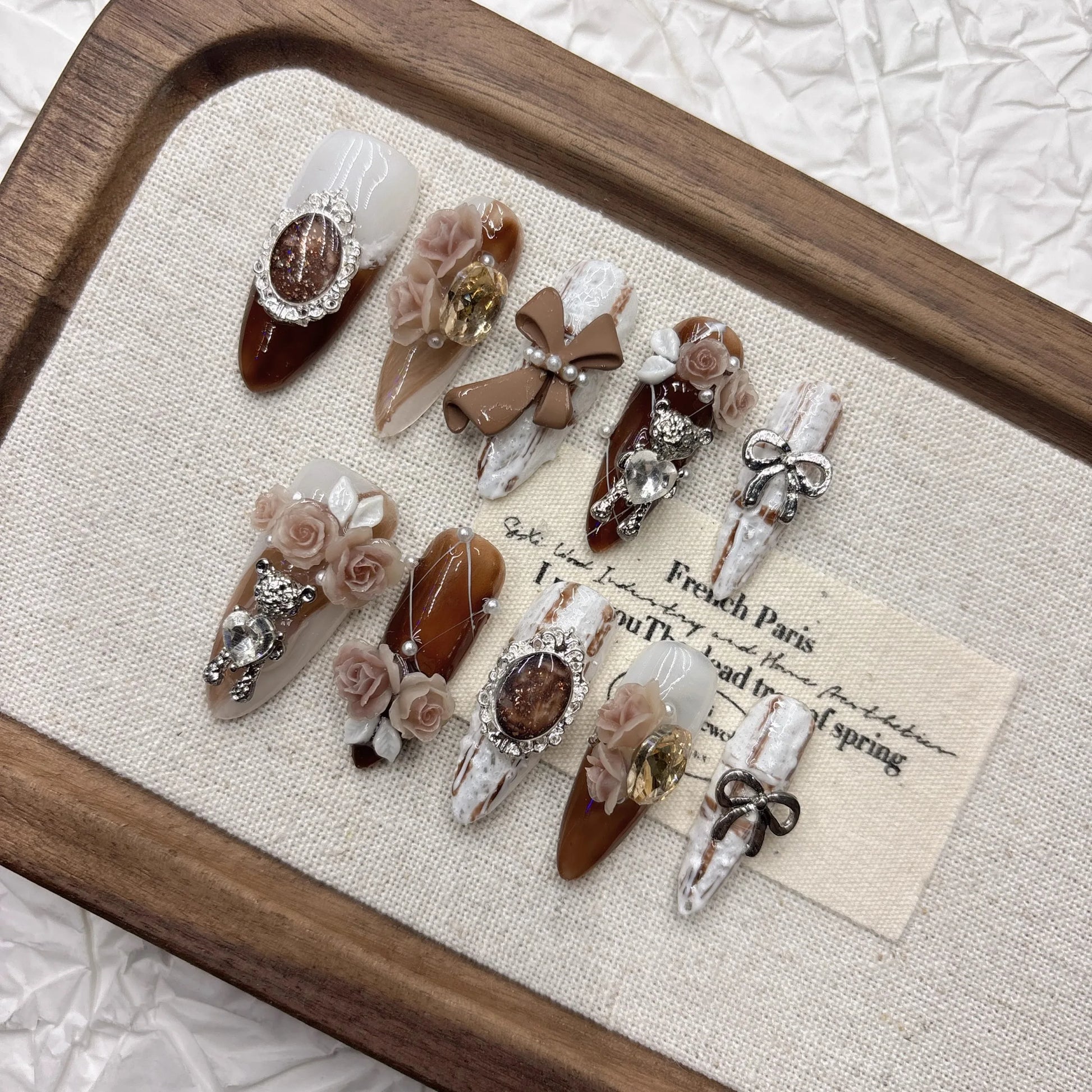 Statement Nails Deluxe- Press- On Set - sunny.side-Productions