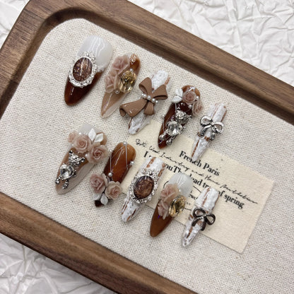 Statement Nails Deluxe- Press- On Set - sunny.side-Productions