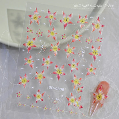 Nailsticker – Florale Reliefkunst