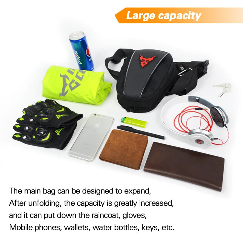 Motorrad Beintasche – robust, wasserdicht, einsatzbereit