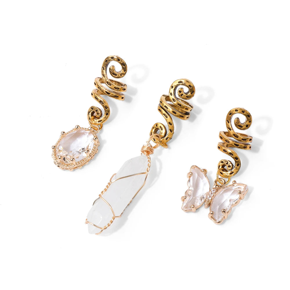 Kristall-Haar-Set – Festival-Vibes