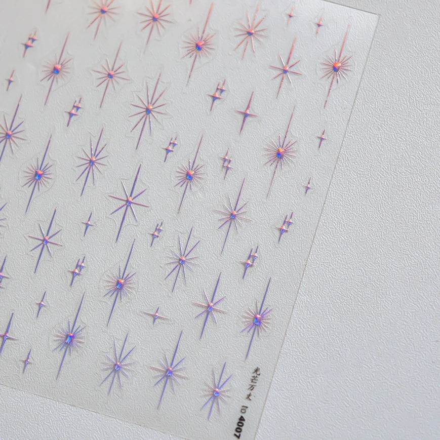 Glitzer Stern Nail Sticker