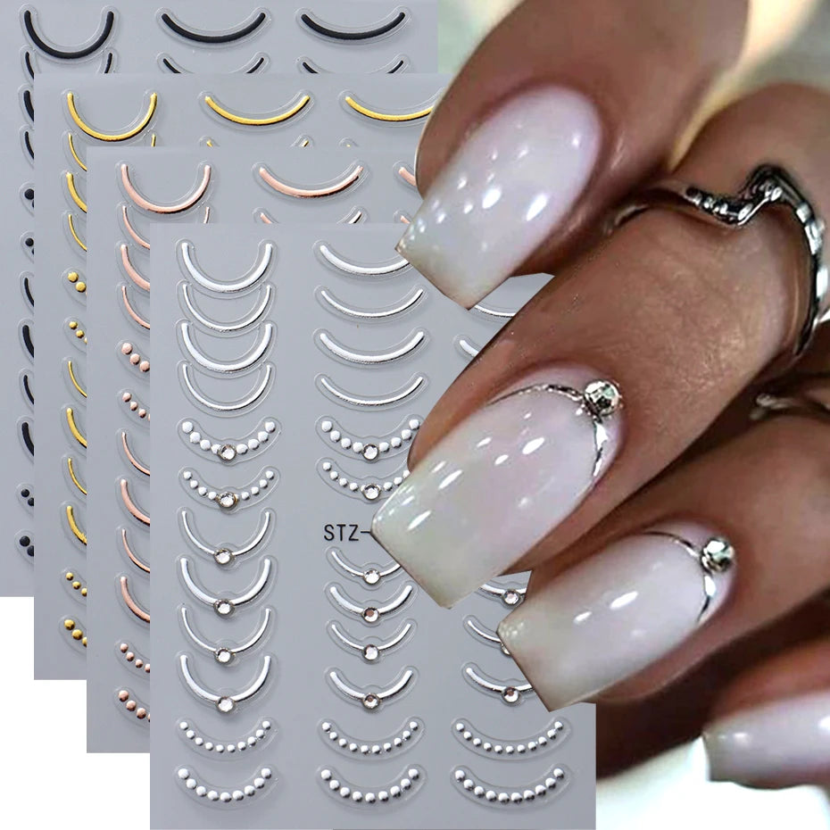 Luxus Nail Sticker – edle fineline Designs