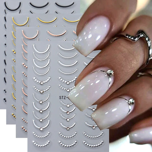 Luxus Nail Sticker – edle fineline Designs