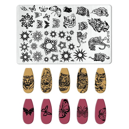 Nailart-Stempelplatte –  grenzenlose Designs - sunny.side-Productions