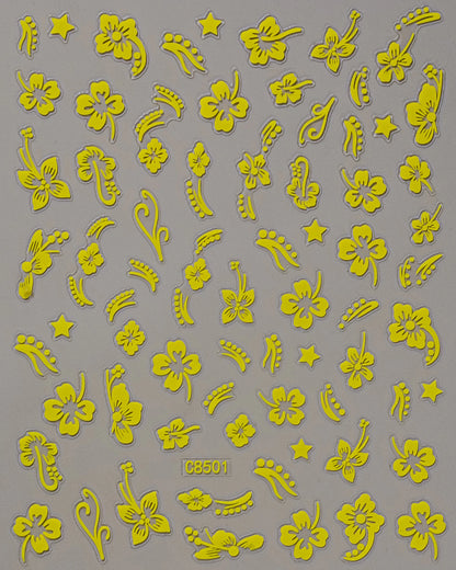 Nailsticker – Florale Reliefkunst