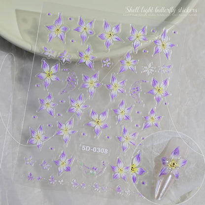 Nailsticker – Florale Reliefkunst