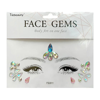 Face Gems Tattoo – Festival-Vibes