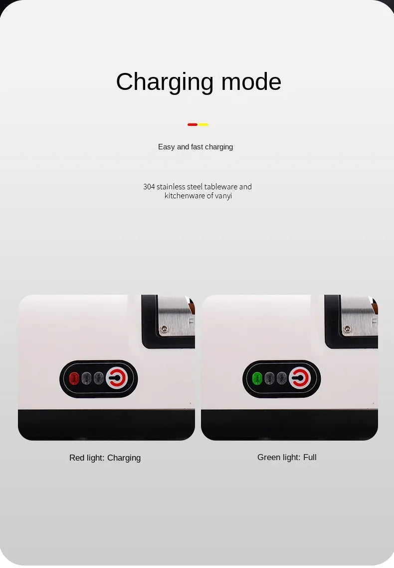 Scharf in Sekunden- elektrischer Messerschärfer - sunny.side-Productions