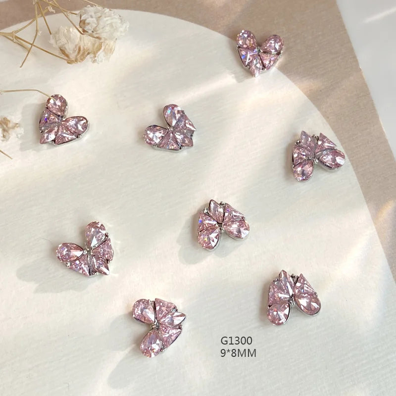 3D Nail Charms – Herz & Schmetterling