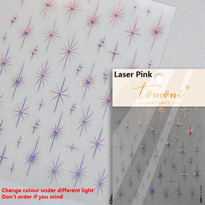 Glitzer Stern Nail Sticker