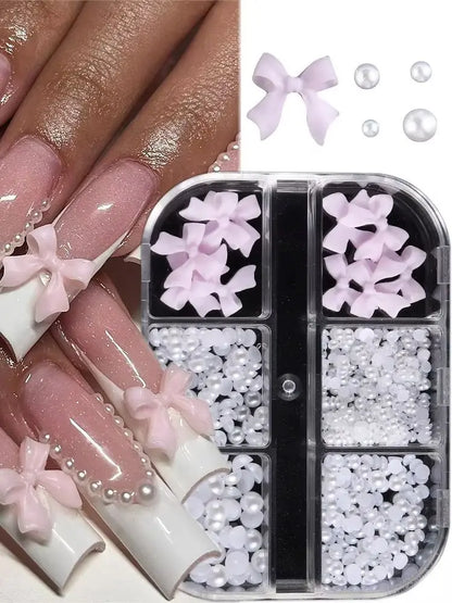 Nailart Charms – Schleifen & Perlen - sunny.side-Productions