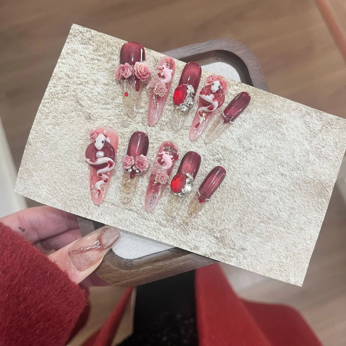 Stiletto Press-On Nails – Luxus-Designs