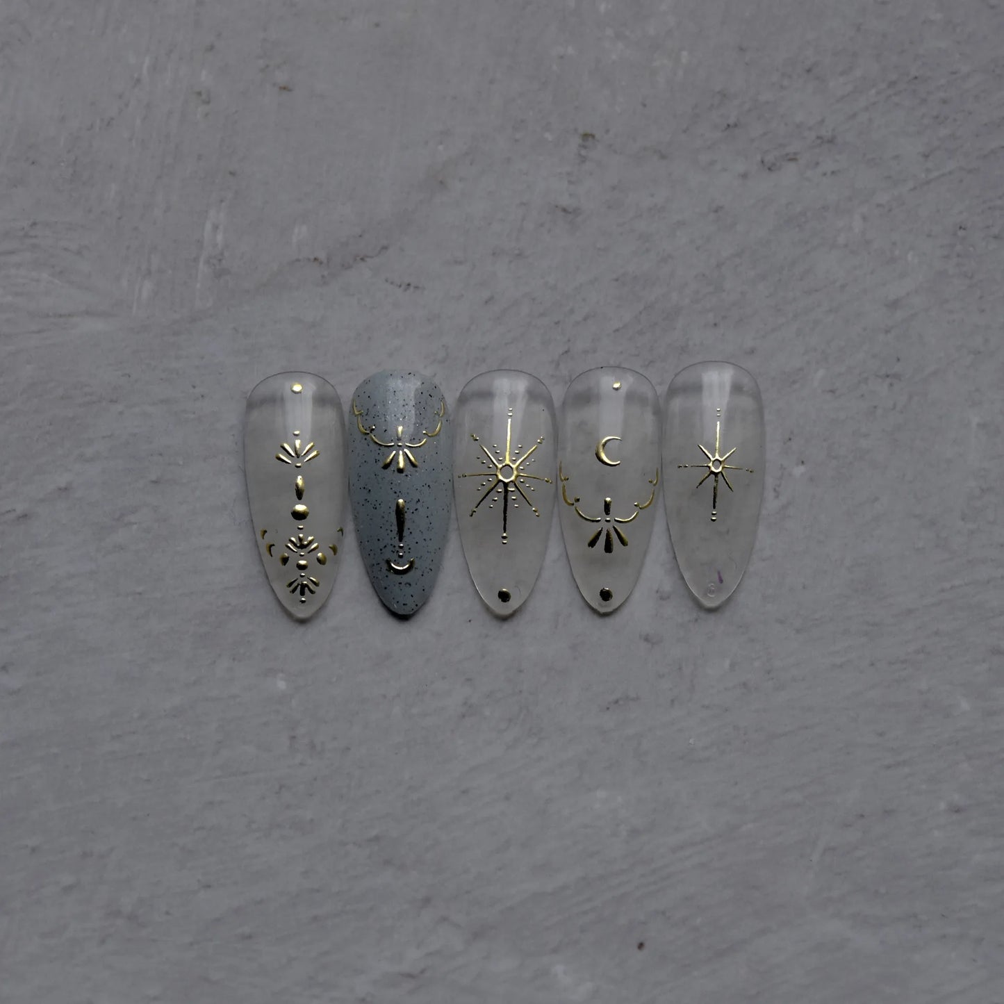 3D Nail Sticker – Sonne, Mond & Sterne