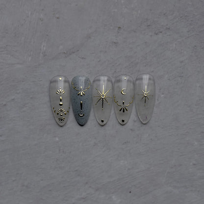 3D Nail Sticker – Sonne, Mond & Sterne