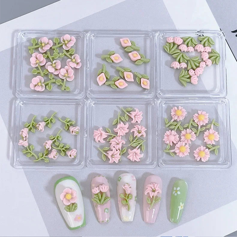 3D Nailart – Schleifen & Blüten