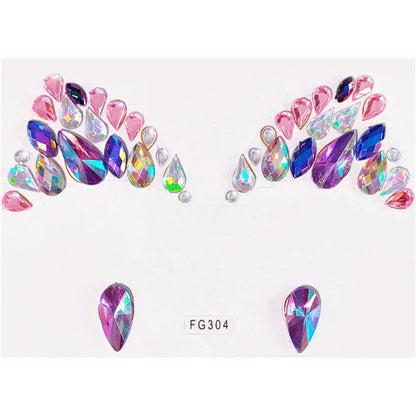Face Gems Tattoo – Festival-Vibes