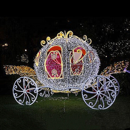 LED Pferdekutsche – Outdoor Weihnachts-Skulptur