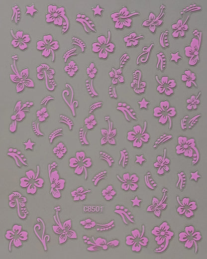 Nailsticker – Florale Reliefkunst