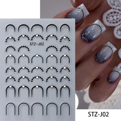 Luxus Nail Sticker – edle fineline Designs