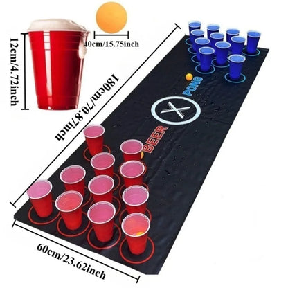 Bier-Pong-Tischmatte – Dein Festivalspiel