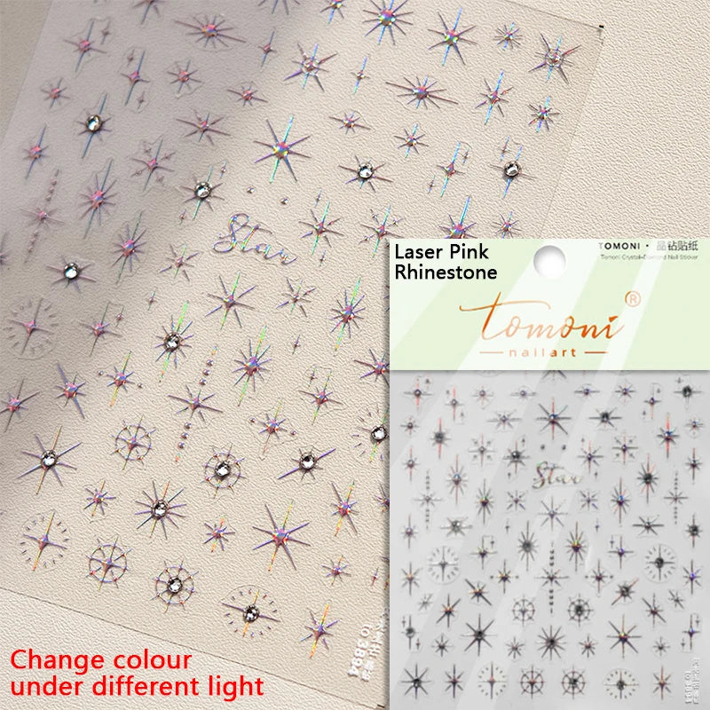 Glitzer Stern Nail Sticker