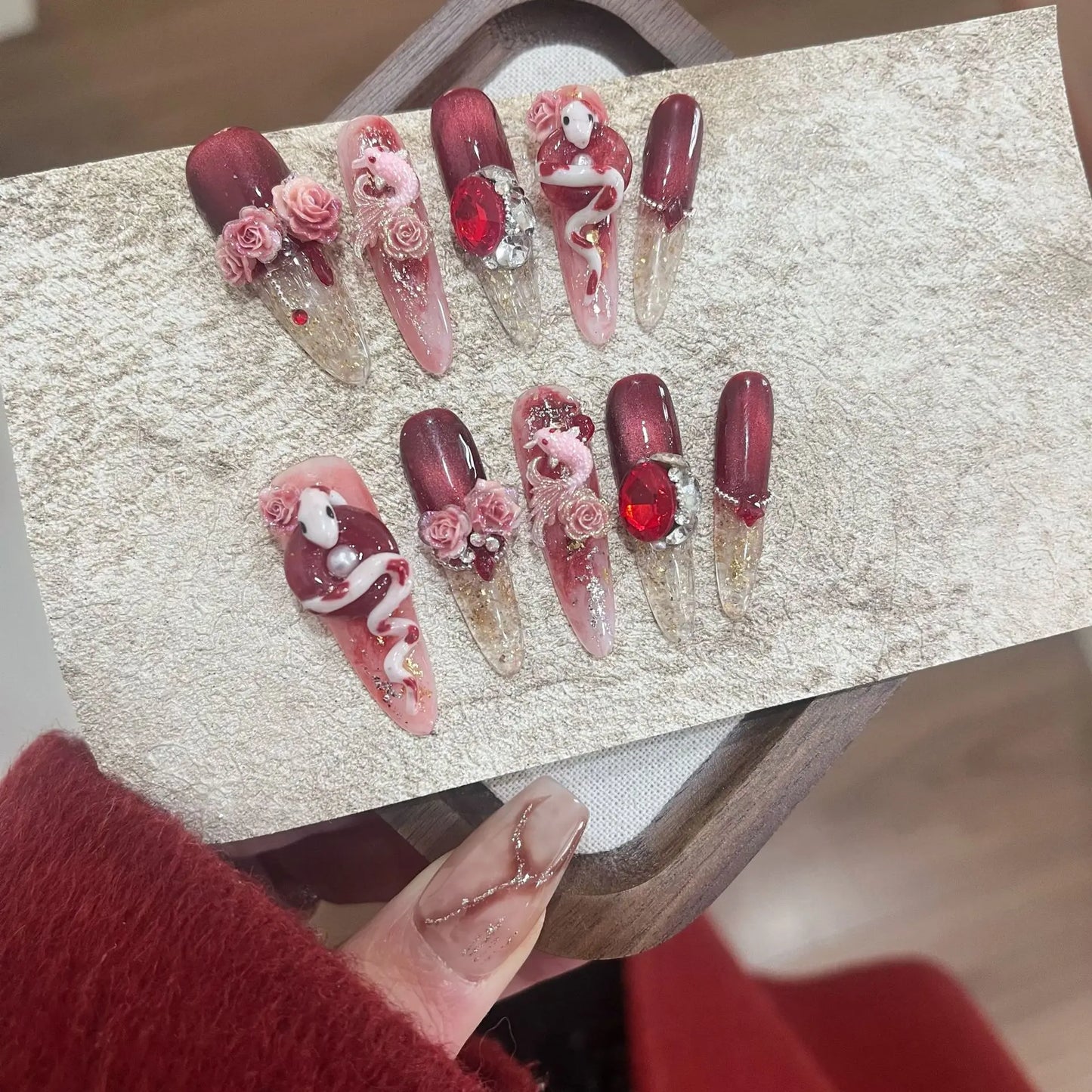 Stiletto Press-On Nails – Luxus-Designs
