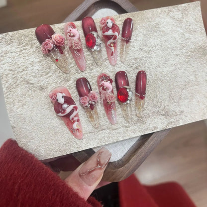 Stiletto Press-On Nails – Luxus-Designs