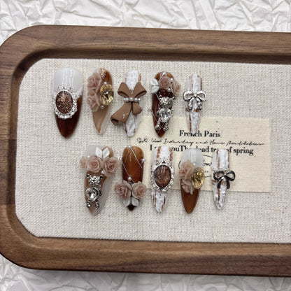 Statement Nails Deluxe- Press- On Set - sunny.side-Productions