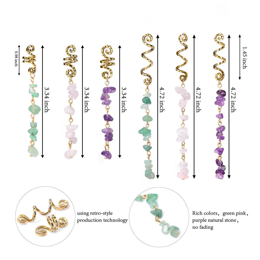 Kristall-Haar-Set – Festival-Vibes