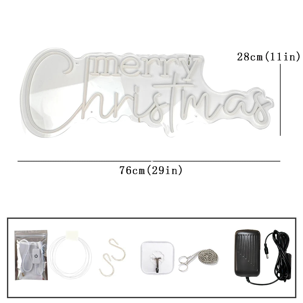 Neonlicht „Frohe Weihnachten“