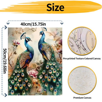 Malen nach Zahlen – Anmutiger Pfau