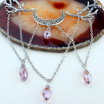 Mystische Amethyst-Mondkette - sunny.side-Productions