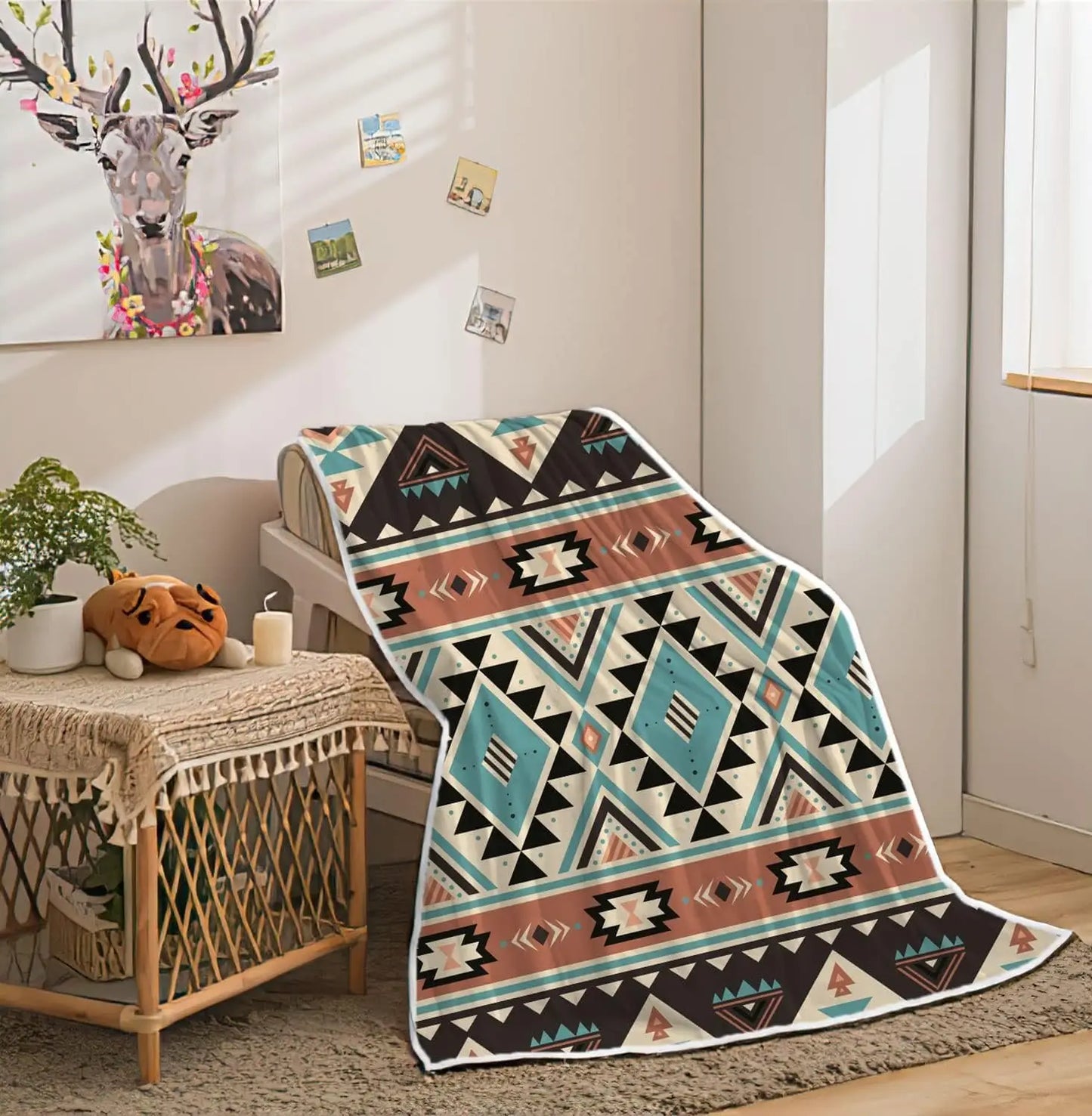 Boho-Azteken-Vibes – Überwurfdecke