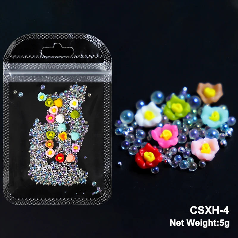 Acryl-Blumen Nail Art