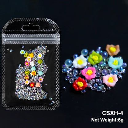 Acryl-Blumen Nail Art