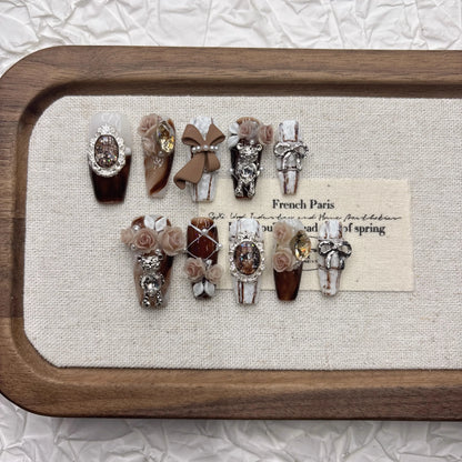 Statement Nails Deluxe- Press- On Set - sunny.side-Productions