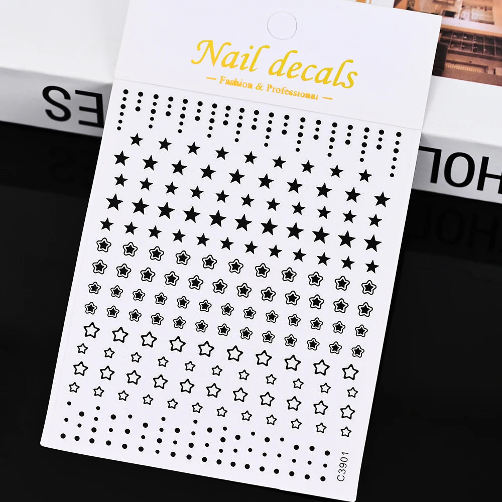 3D Nail Sticker – Sonne, Mond & Sterne