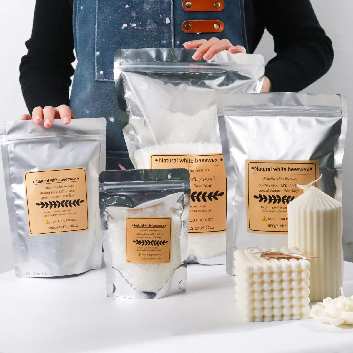 Natürliches Bienenwachs- DIY Kerzen - sunny.side-Productions