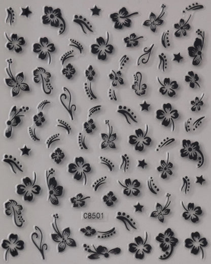 Nailsticker – Florale Reliefkunst