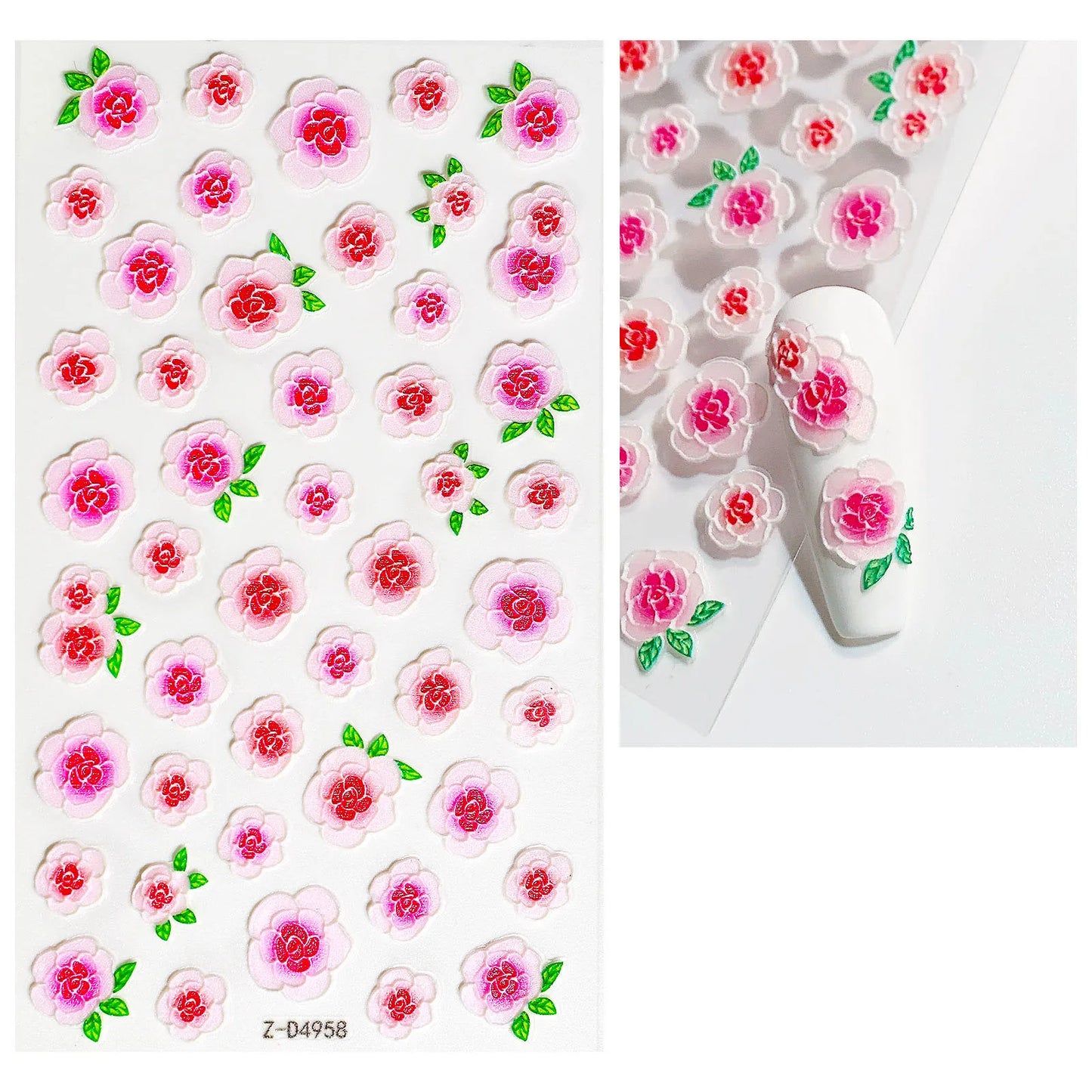 Nailsticker – Florale Reliefkunst