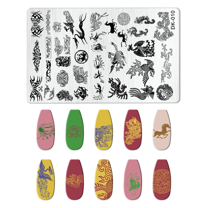 Nailart-Stempelplatte –  grenzenlose Designs - sunny.side-Productions