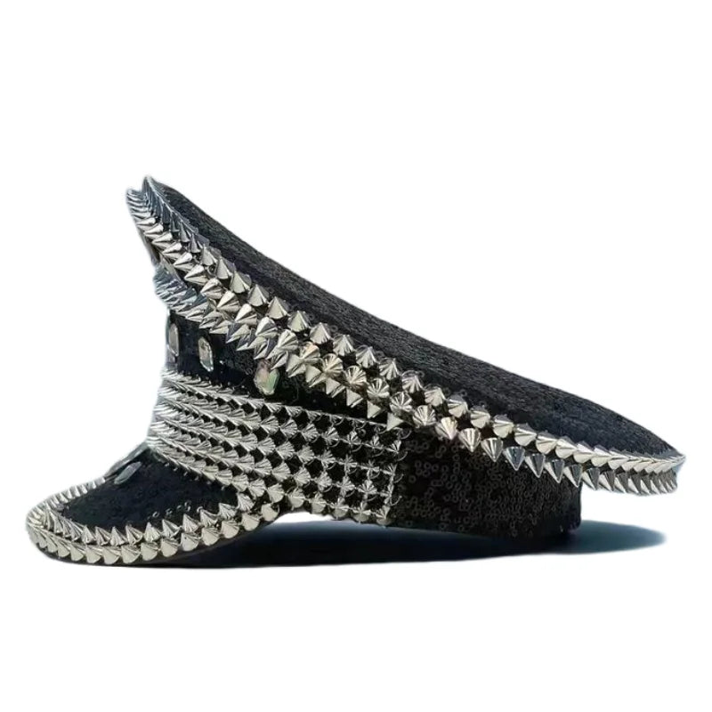 Festival Cap mit Strass & Nieten