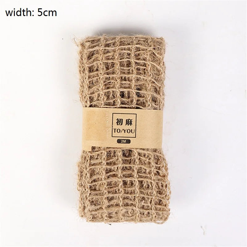 Juteband mit Spitze – Weihnachtsdekoration