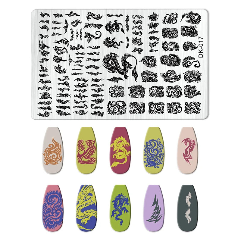 Nailart-Stempelplatte –  grenzenlose Designs - sunny.side-Productions