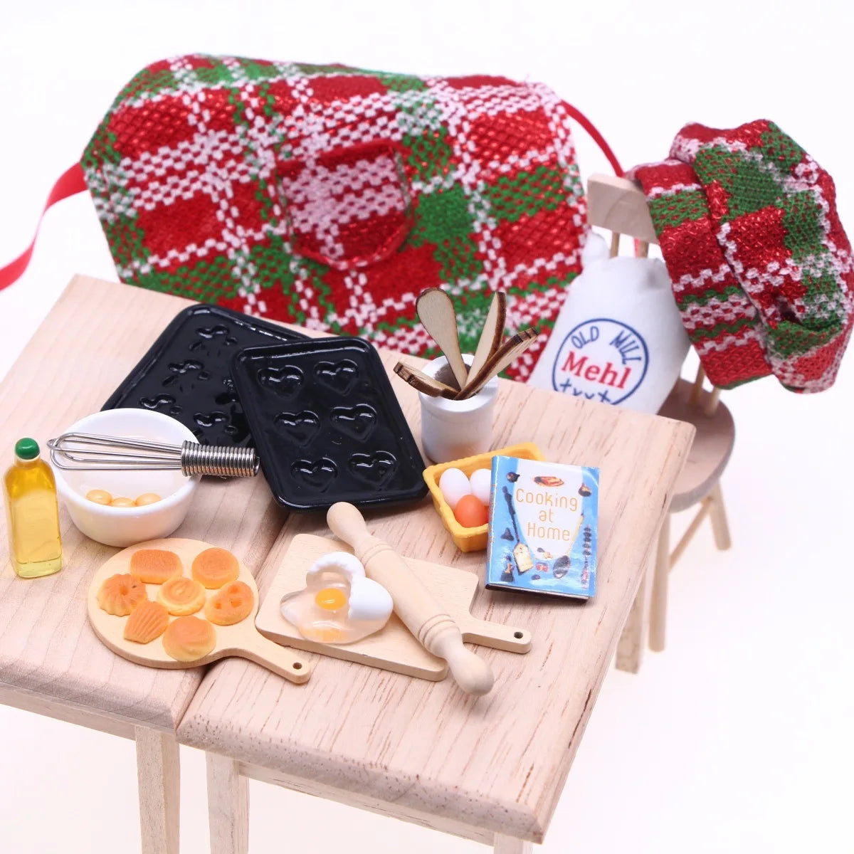 Wichtel Bäcker Outfit – Miniatur Weihnachtszubehör