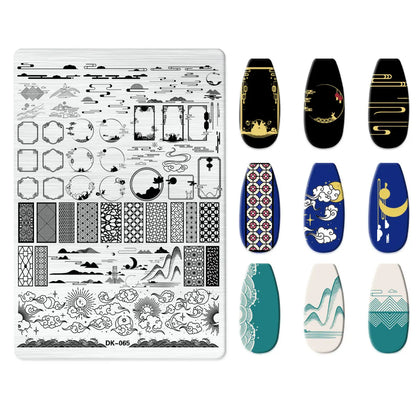 Nailart-Stempelplatte –  grenzenlose Designs - sunny.side-Productions