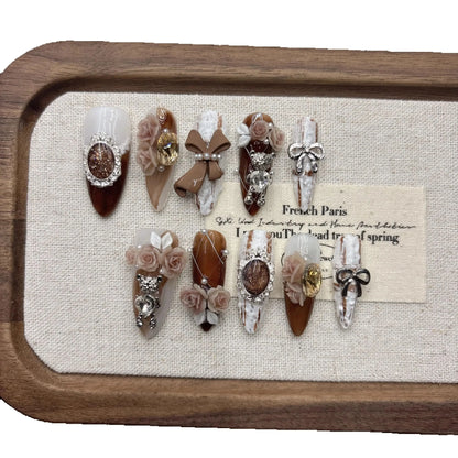 Statement Nails Deluxe- Press- On Set - sunny.side-Productions