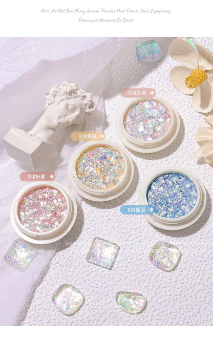 Nail Glitter – Schimmernde Wolken