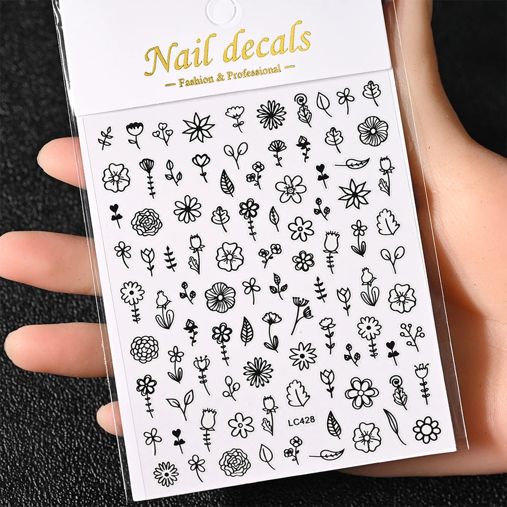 3D Nail Sticker – Sonne, Mond & Sterne